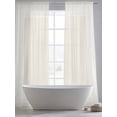 thumbnail image 6 of Sheer Curtains 96 Inches Long, Cream Greek Key Light Filtering Window Curtains for Living Room, Geometric Greece Ancient Farmhouse Geo Rod Pocket Voile Sheer Curtain Drapes, 52"W x 96"L, 2 Panels, 6 of 8