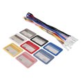 thumbnail image 4 of 10 soportes para tarjetas de autobús Bling Bling plástico esmerilado colores surtidos con cordón, 4 of 12