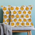 thumbnail image 2 of Fall Pillow Covers 18 x 18 Inch Set of 2 Mustard Yellow Polka Dots Pumpkin Decor Throw Pillows Harvest Thanksgiving Autumn Indoor Outdoor Farmhouse Decorative Linen Pillowcases for Couch Sofa, 2 of 6