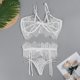 thumbnail image 4 of Gibobby Ropa interior mujer sexy Conjunto de Lencería Sexy de Colegiala, Pijamas Caseros Sexy para Mujer, Ropa de Encaje Regalo de Aniversario(Blanco, G), 4 of 5