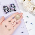 thumbnail image 5 of Glass Bead Charms Double Loop Round Connector Gemstone Beads Round Link Charms Bulk Colorful Pendants for DIY Jewelry Making Gray, 5 of 9
