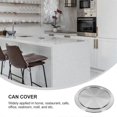 thumbnail image 2 of Trash Can Lid Simple Trash Grommet Embedded Countertop Round Cover Swing Flap Trash Bin Lid for Kit, 2 of 5