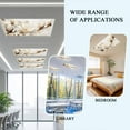 thumbnail image 4 of Ceiling Light Cover for Classroom, White Vintage Magnolia Flowers Magnetic Fluorescent Light Covers Filter for School,Office, 2X4&nbsp; FT, Pack of 2, Rustic Floral Botanical, 4 of 8