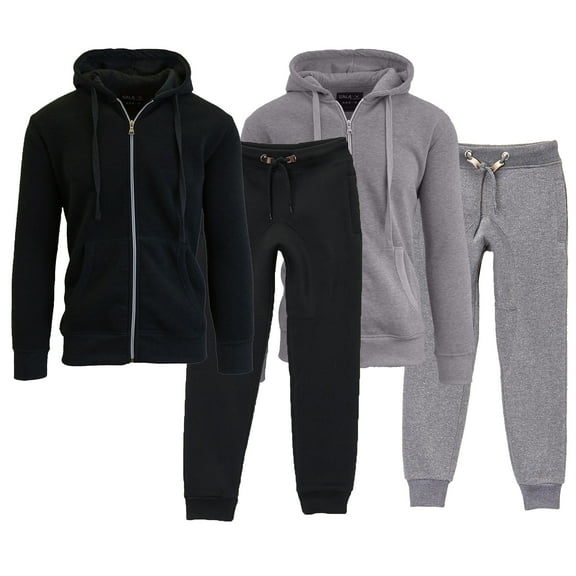 Boy's Fleece-Lined Hoodie & Jogger 4-Piece Set