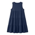 thumbnail image 5 of Summer Beach Dresses for Womens 2026 Plus Size Fashion Linen and Linen Button Loose Pocket Short Sleeved Dress, 5 of 8