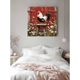 thumbnail image 6 of Rustic Farmhouse Canvas Wall Art, Rustic Red Barn Rooster Wildflowers Framed Wall Decor Modern Artwork Prints Painting for Living Room, Bedroom, Kitchen & Cafe Decor 16x16 Inch, 6 of 9