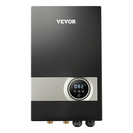 VEVOR Tankless Electric Water Heater, 27kW Instant Hot Water Heater Under Sink, On Demand for Bathroom, Kitchen, Office with LCD Touch Screen, Child Security Lock ,Space-Saving, 240V Black