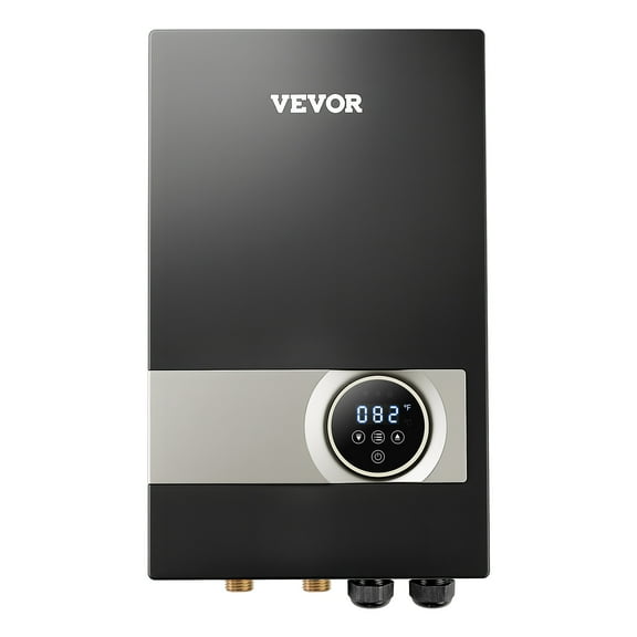 VEVOR Tankless Electric Water Heater, 27kW Instant Hot Water Heater Under Sink, On Demand for Bathroom, Kitchen, Office with LCD Touch Screen, Child Security Lock ,Space-Saving, 240V Black