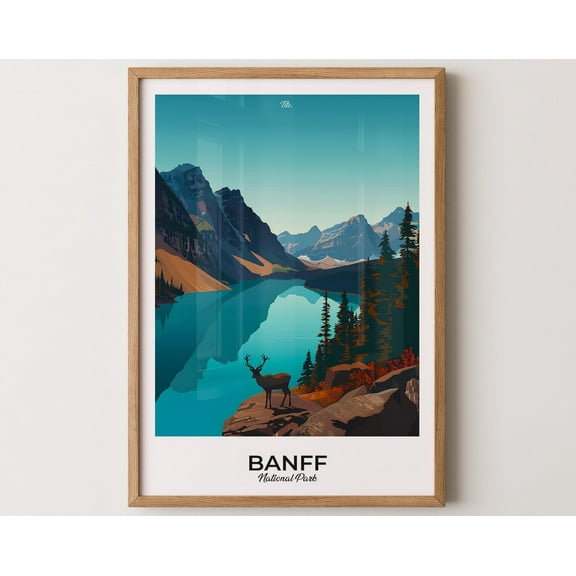 BANFF Poster, Banff Travel Poster, Banff Art Print, Banff Wall Art, National Park Poster, Gift for travelers, 8x12 UNFRAMED