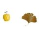 thumbnail image 1 of Escultura De Fruta De Porcelana Y Decoración De Pared De Hojas De Ginkgo De Hierro Forjado Combinadas Como Un Adorno De Mesa Coleccionable Geométrico único Para Oficina, Sala De Estar,, 1 of 8