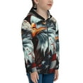 thumbnail image 5 of Pofeuu USA Bald Eagle Print Teenage Zipper Hoodie Sweatshirts Hooded Casual Jackets With Pocket For Boys Girls-Medium, 5 of 6