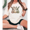 thumbnail image 2 of Ink Printed Image NOT a Quilt Patch - Camo Bunny Trio Easter Graphic Tee Ivory Shirt Adult Large, 2 of 7