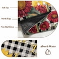 thumbnail image 6 of 3'x5' Area Rugs, Sunflower Black Check Indoor Outdoor Area Rug for Living Room Bedroom, Farmhouse Flowers Butterfly Washable Bathroom Rugs Kitchen Floor Carpet Mats Home Decor Aesthetic, 6 of 8