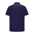 thumbnail image 4 of Rloper-Lop Polo Shirts for Men Quick Dry Short Sleeve Golf Tees Collared Button Down Business Work T-Shirts Solid Color Performance Tops Blue M, 4 of 5