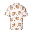 thumbnail image 3 of Daiia Squirrel Giving A Gift Hawaiian Shirt for Men Gentle Cotton Regular Short Sleeve Casual-XX-Large, 3 of 9