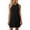 Black, variant on Vivianyo HD Women's Casual Sleeveless Textured Knit Shift Dress, Round Neck Mini Dress with Side Pockets, Women's Black, Sizes S-2XL