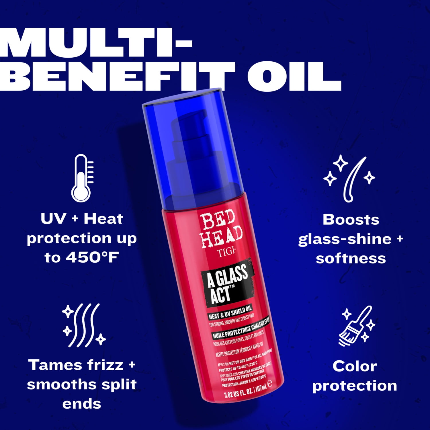 Bed Head by TIGI A Glass Act Heat Oil, 3.62 oz