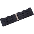 thumbnail image 2 of Kcocoo Women's Elastic Vintage Belt Stretchy Retro Wide Waist Belt pu Black, 2 of 6