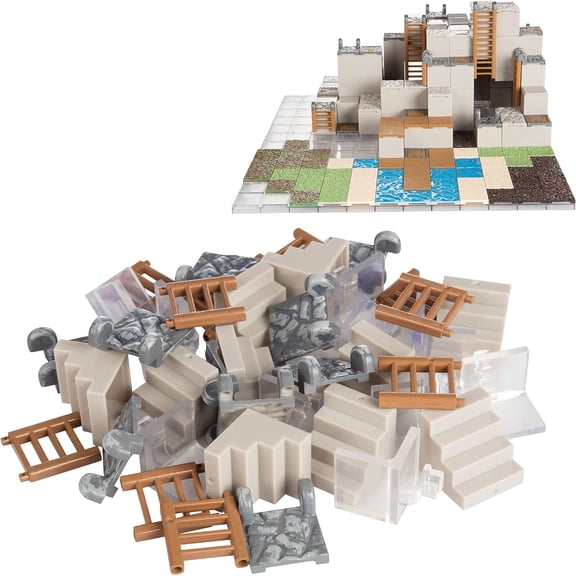 Monster Adventure Terrain- 40pc Painted Ladders and Stairs Bulk Set- Stackable 3D Table Top Customizable World Builder Compatible with DND Dungeons Dragons, Pathfinder, and All RPG Games