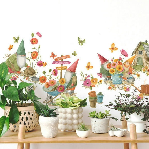 Lisa Audit Garden Gnomes Peel and Stick Wall Decals