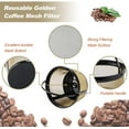 thumbnail image 3 of Filtros de Café Reutilizables en Cesta, Pack de 2 para Cafeteras Mr. Coffee y Black and Decker de 8-12 Tazas, Ahorro en Papel de Filtros. Levamdar YZY260, 3 of 8