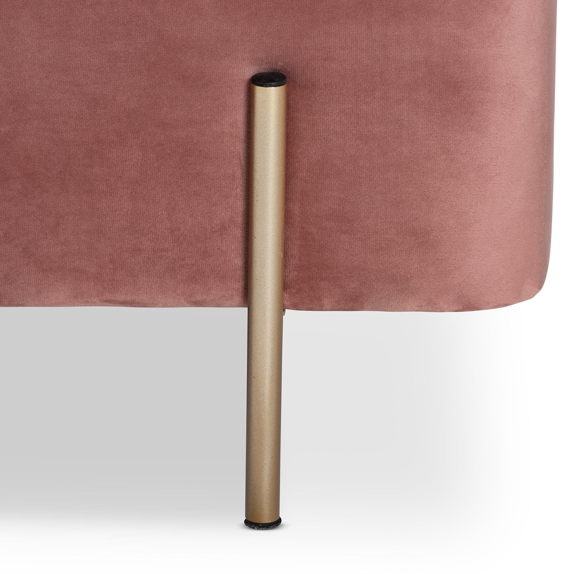 Baxton Studio Rockwell Upholstered & Storage Bench, Blush Pink
