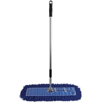 Dust Mop Kit 60" - Direct Mop Sales - (1) 60" Blue Industrial Dust Mop, (1) 60" Wire Dust Mop Frame & (1) Aluminum Ergonomic Extension Handle