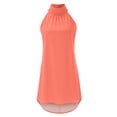thumbnail image 4 of Vestido largo informal sin mangas con abertura para mujer: vestido largo de verano para la playa, corte A plisado, tallas S-XXL, 4 of 5