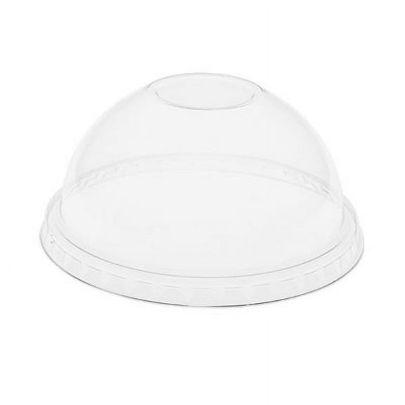 Dome Plas Cup Lid F/12-2 4Oz No Hole Cle 12/75