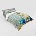 thumbnail image 3 of Ambesonne Nautical Bedding Set 3 Pcs, Aquatic Objects Boats, Twin XL, Blue Beige, 3 of 3