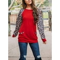 thumbnail image 2 of Blouse Décontractée à Manches Longues Col Rond Ample Imprimé Léopard Grande Taille, 2 of 4