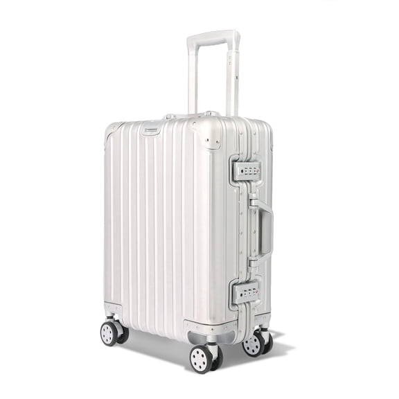 Gliderra All Aluminum Carry On Luggage 20 Inch, Durable Lightweight Suitcase, Silver