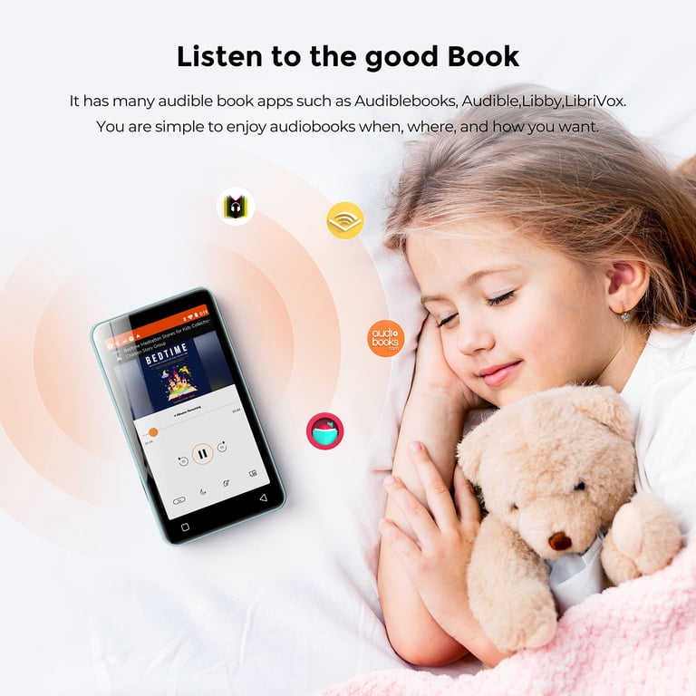 163GB MP3 Player with Bluetooth Spotify, 4.5 Inch Touch Screen, MP4 Player with WiFi, 2000 mAh Portable Stereo HiFi Speakers, Music, Android Streaming Music Player for Kids, FM