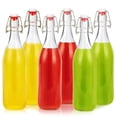 thumbnail image 3 of facefd 6PCS Clear Glass Beer Bottles for Home Brewing with Easy Wire Swing Cap, 3 of 6