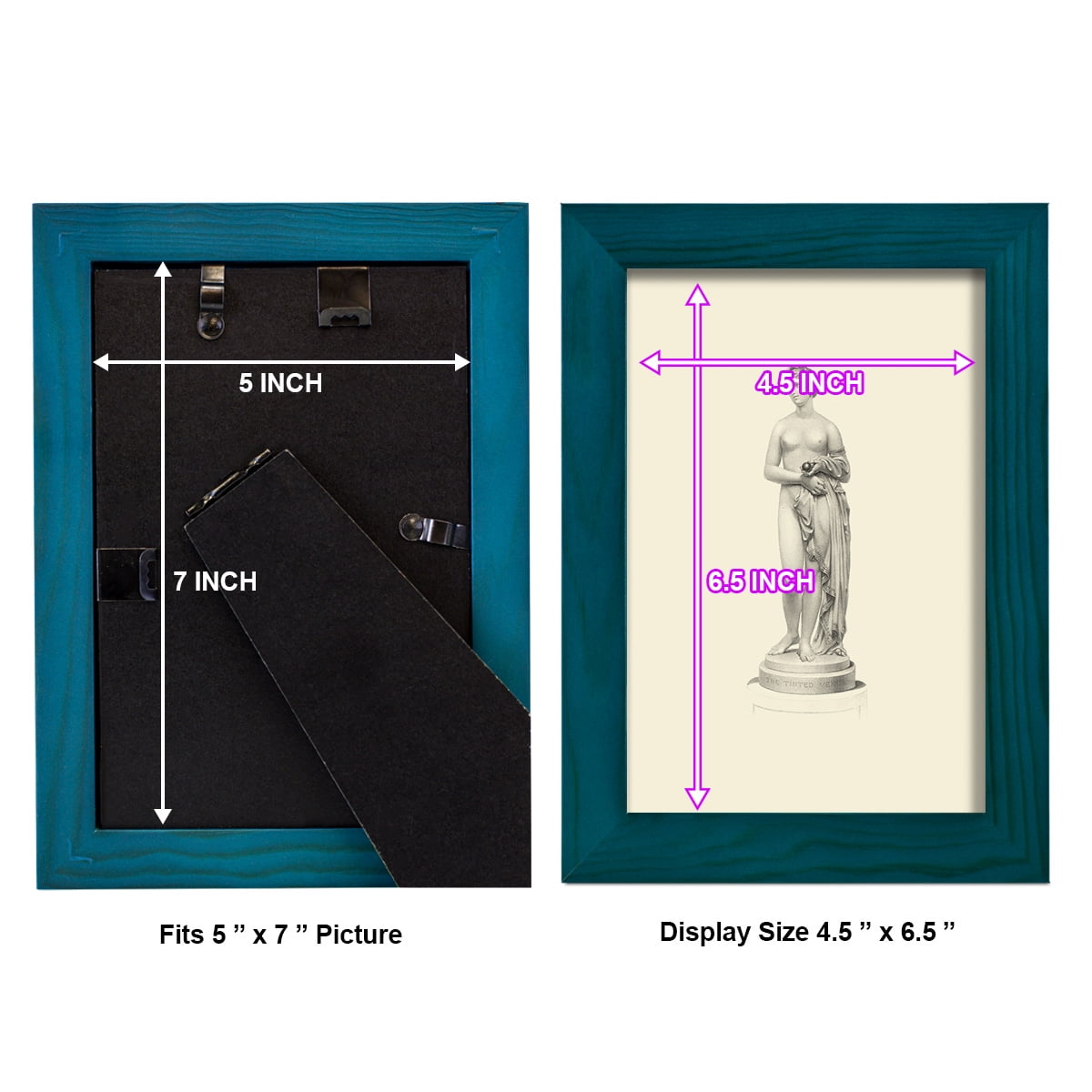 Classical Statuary I -Framed Print w/glass-Ocean Blue