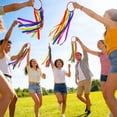 thumbnail image 3 of 4-Pack Rainbow Ribbon Streamers with Ring – 50cm Long Multicolored Dance Ribbons for Gymnastics, Sports & Group Activities | Fun Performance Props, 3 of 6
