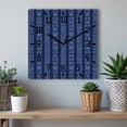 thumbnail image 6 of Navy Blue Striped Wooden Wall Clock Silent Non Ticking, Modern Abstract Art Geometric Stripes Square Wall Clocks Battery Operated, Decor Clock for Home Office, Living Room, Kitchen, 10 Inch, 6 of 9