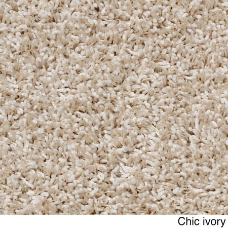 Shaw Uptown Girl Solid-colored Nylon/Polyester Premium Shag Area Rug (8' x 10')