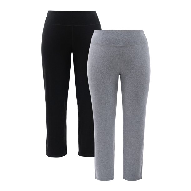 Athletic Works Women's Plus Size Core Active Relaxed Fit Pants, 2Pack