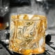 thumbnail image 4 of Vaso de vidrio retorcido de 250 ml | Vasos de cerveza y whisky gruesos, coloridos y transparentes | Agarre único y refracción de luz | Artículos de bar novedosos para el hogar o fiestas, 4 of 6