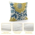thumbnail image 4 of JRXY  Set of  New Living Series Leaf Geometric Yellow and Blue Throw Decorative Pillow Cover Cushion Cover White, 4 of 5
