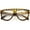 Tortoise / Clear, variant on Oversize Flat Top Aviator Sunglasses Horn Rimmed Details Wide Arms Clear Lens 56mm (Black / Clear)