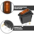 thumbnail image 4 of Unique Bargains Interior AC 250V/20A LED Rocker Switch On-Off 3 Pins Toggle Switch for Caravan Camper Dashboard Yellow, 4 of 7