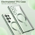 thumbnail image 3 of JETech Electroplated Case for Samsung Galaxy S24 Ultra 6.8-Inch, Camera Lens Full Protection, Compatible with MagSafe Wireless Charging, Shockproof Soft TPU Phone Cover (Titanium Green), 3 of 7