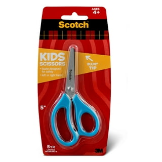 Left-handed Kids Scissors by Arcanthite (Pack of 5, Rounded-tip, 5.2-Inch)  - Lefty Soft Touch Blunt School Student Scissors Shears AT-004-C