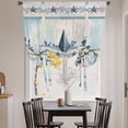 thumbnail image 3 of Texas Star Blue Balloon Curtains for Bedroom/Front Door/Bathroom, Farmhouse Country Branches Wooden Grain Tie Up Curtains 63 Inch Length Light Filtering Kitchen Curtains Shades for Windows 46"x63", 3 of 8