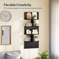 thumbnail image 5 of HOOBRO Corner Shelf, Set of 2 Floating Corner Shelves, 4-Tier Wall-Mounted Corner Bookshelves for Living Room, Bedroom, Bathroom, Home Office Decor, Black BK25BJP201, 5 of 7