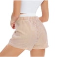 thumbnail image 4 of zbxnLI Women's Striped Pajama Shorts High Waist Casual Pj Sleep Shorts for Women Summer Lounge Shorts, 4 of 7