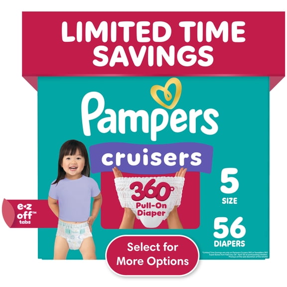 Pampers Cruisers 360 Fit Diapers (Choose Your Size & Count)