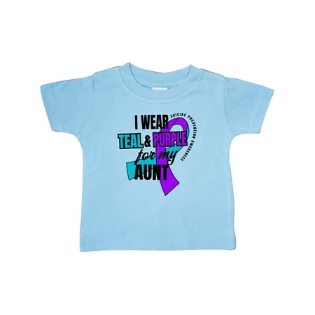 

Inktastic Suicide Prevention I Wear Teal and Purple for My Aunt Gift Baby Boy or Baby Girl T-Shirt